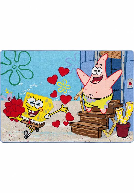 Детский ковер с ворсом Sponge Bob Friendship-01 Turquoise