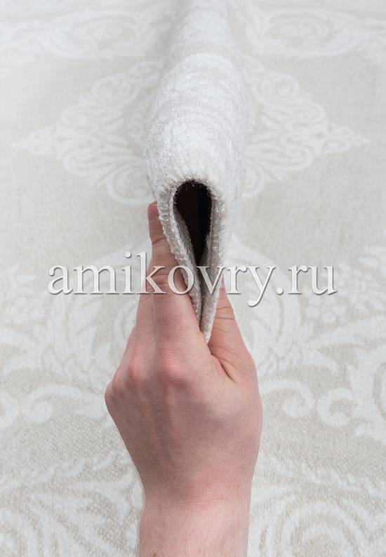 Турецкий безворсовый ковер из акрила 4101 White