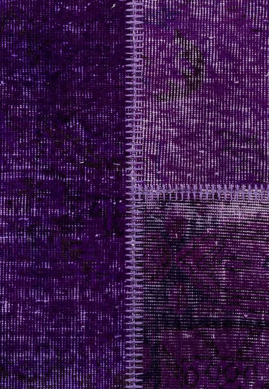 Безворсовый ковер-пэчворк ручной работы 109-Purple Passion