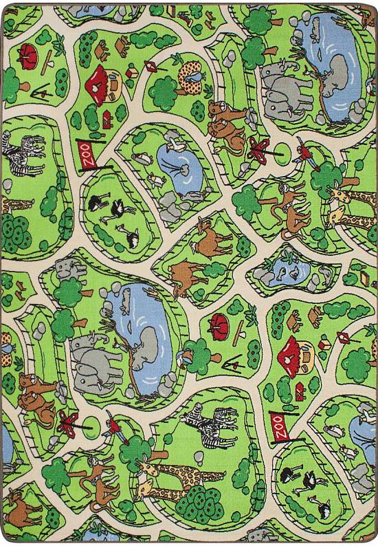 Детский игровой коврик с дорогой Zoo goriz-G4