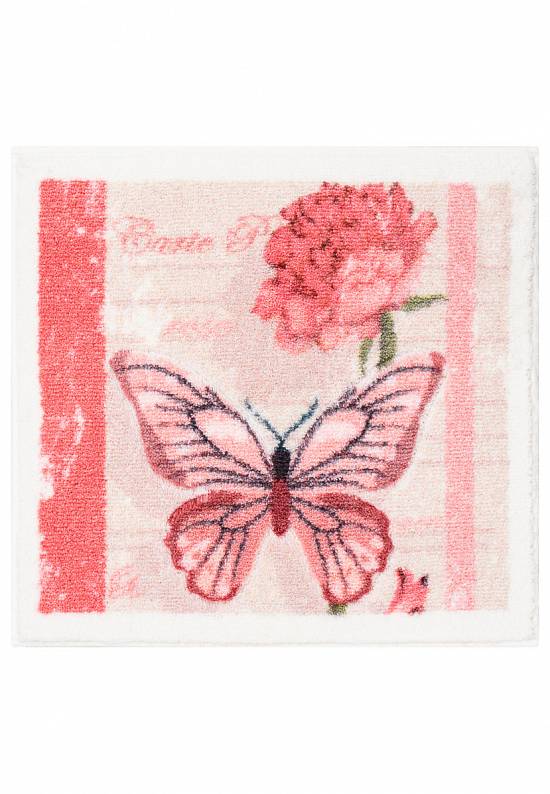 Квадратный коврик для ванной Carte Postale 01 Pink