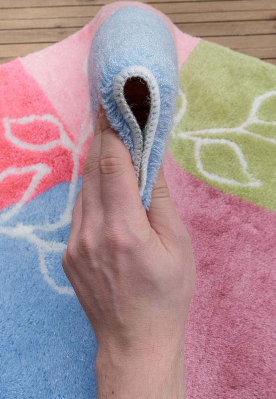 Разноцветный комплект ковриков для ванной комнаты и туалета Lagina 20 Baby Pink BD