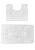 Белый комплект ковриков для ванной и туалета Ethnic 2581 Pearl White PS