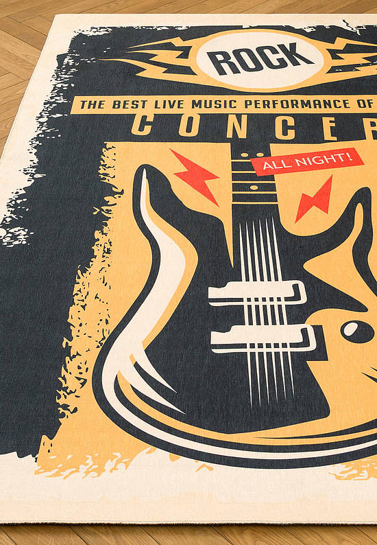 Безворсовый ковер для подростка Rock Poster