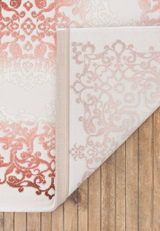 Турецкий синтетический ковер 12602-Cream/Pink