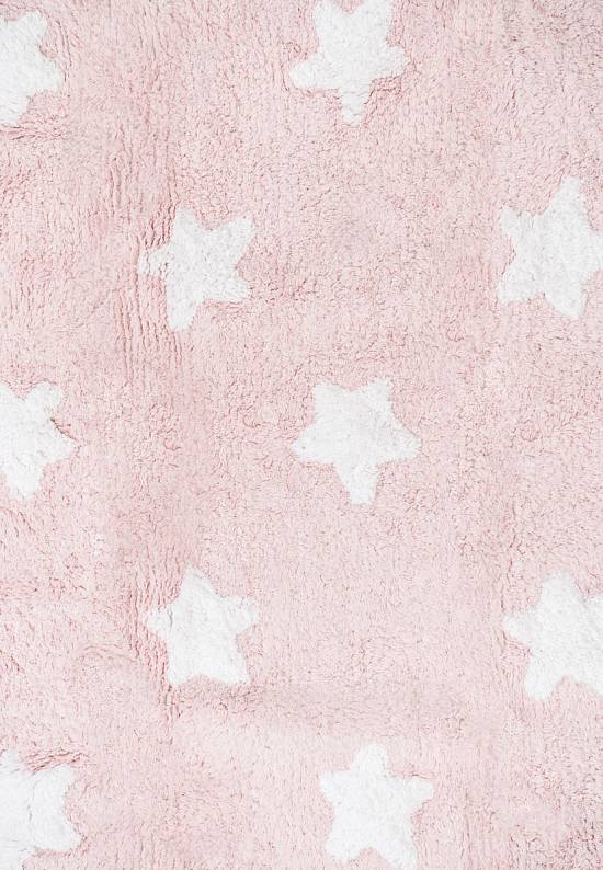 Детский стираемый ковер Stars Pink-White C-R-SW