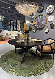 безворсовый ковер в интерьере Reflection LR3513-L232 discount круг