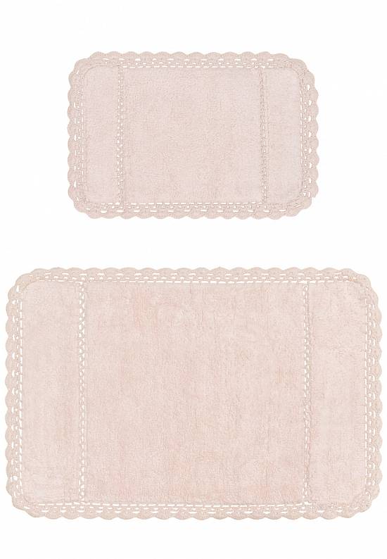 Розовый комплект ковриков для ванной и туалета Lorinda-Pink