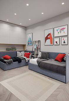 циновка в интерьере Bianco SR5133-S102 квадрат