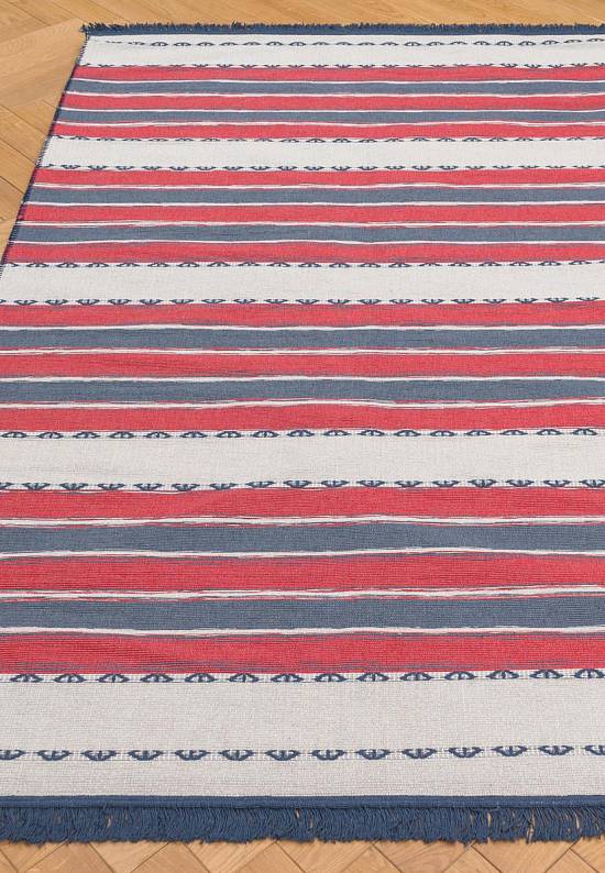 Двусторонний ковер из хлопка ARC 05 Red Navy