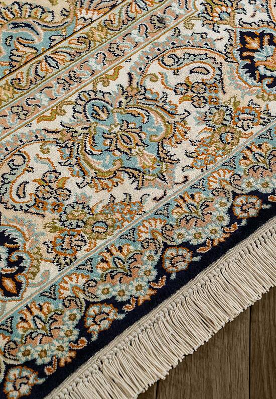 Шелковый ковер ручной работы IIST-GI7KKEKJ2 Kashan Blue