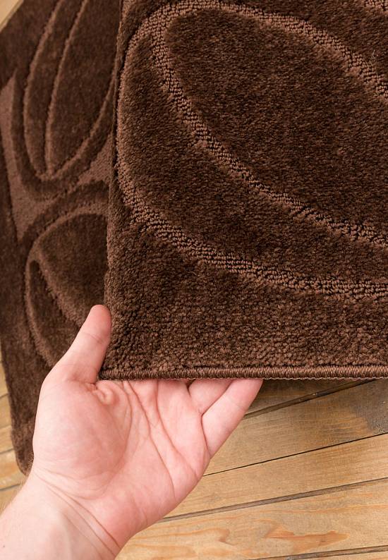 Коричневый коврик для ванной комнаты Flora 2518 Brown
