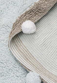фактура ковра Lorena Canals Cotton Pom-poms Blue