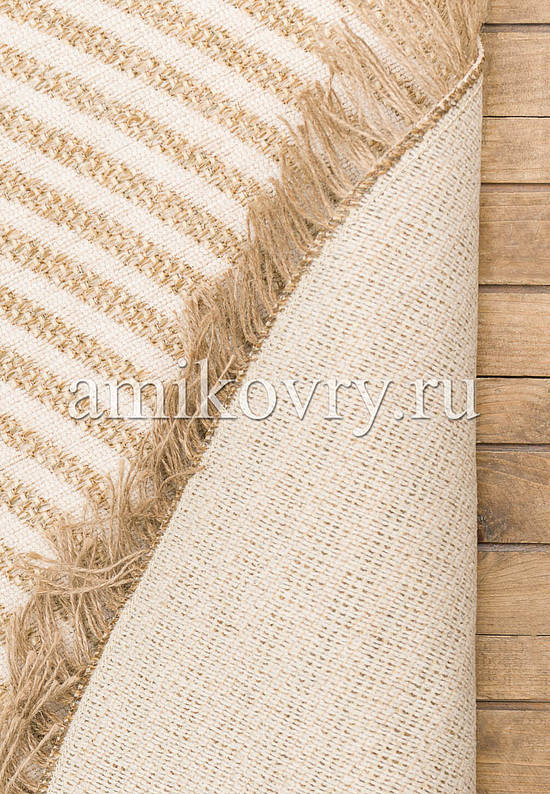 Безворсовый ковер из хлопка BRK 07-Ivory