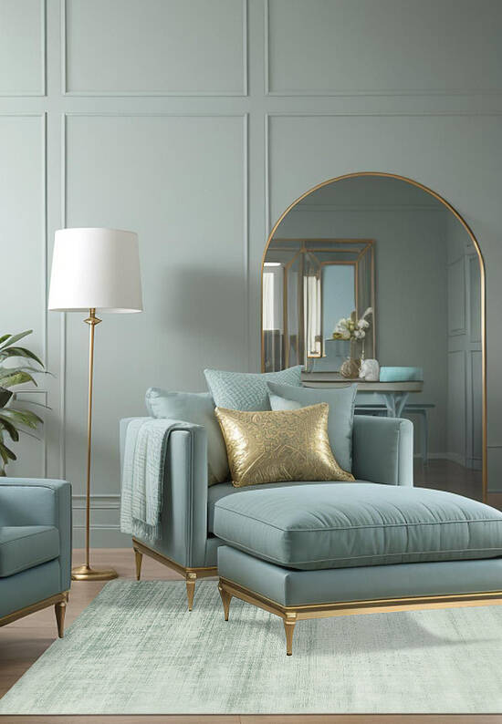 Однотонный ковер ручной работы PHPV-20-Dream Blue/Dream Blue