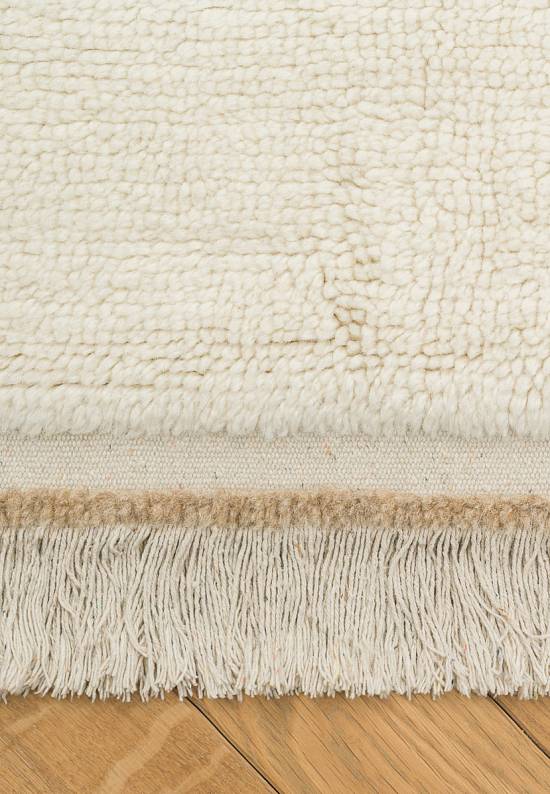 Шерстяной стираемый ковер Steppe Sheep White