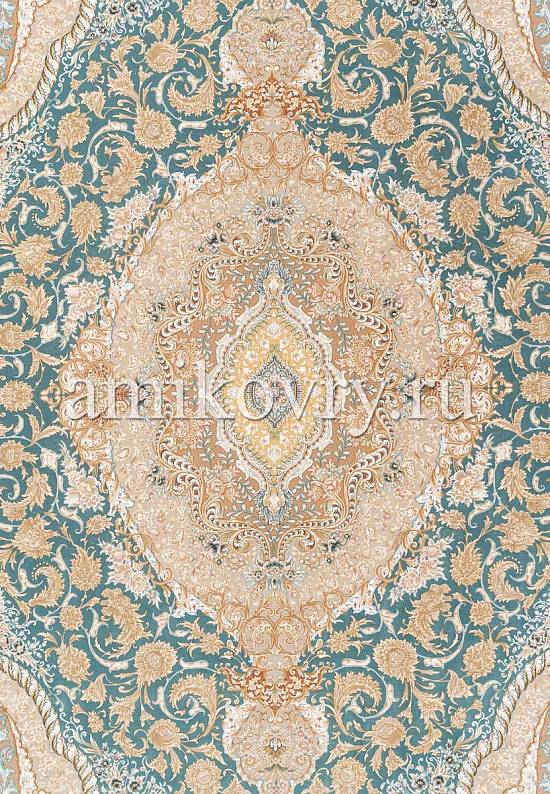 Иранский высокоплотный ковер 146-Light Blue