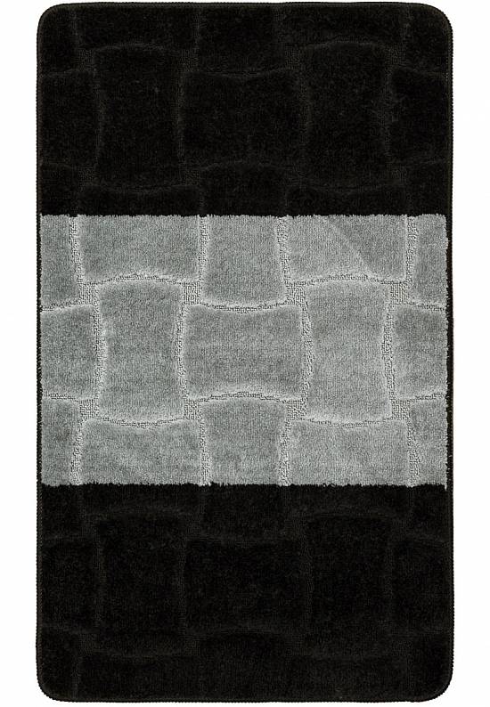 Черно-серый коврик для ванной Sariyer 2513 Black