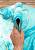 Бирюзовый коврик для ванной  Marbling 01 Turquoise