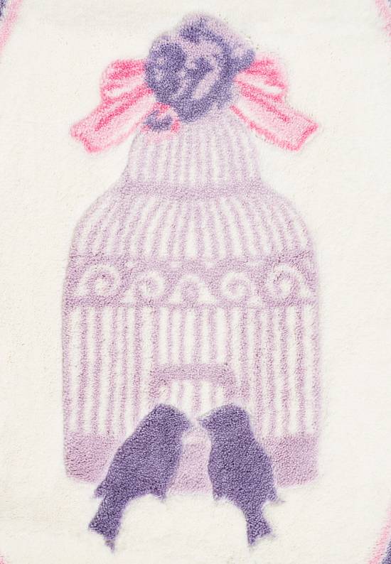 Сиреневый коврик для ванной Bird Cage 04 Purple