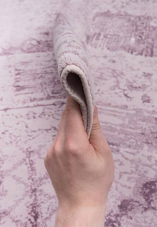 Турецкий ковер из хлопка и вискозы Patchwork L.Damson