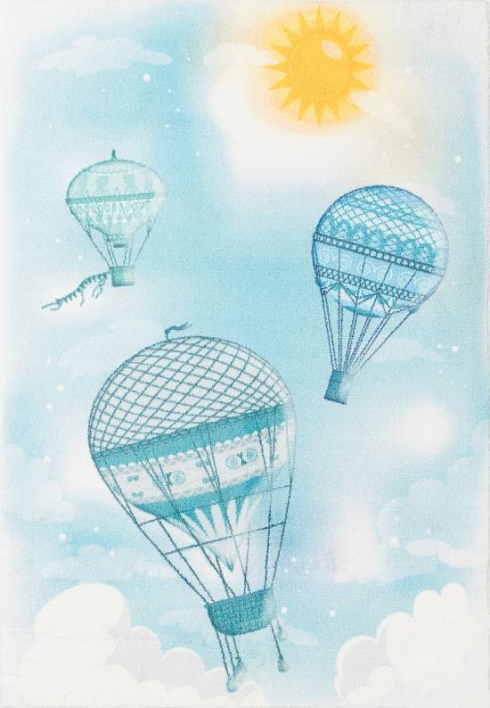 Детский ковер с ворсом Flying Balloon 01 Light Blue