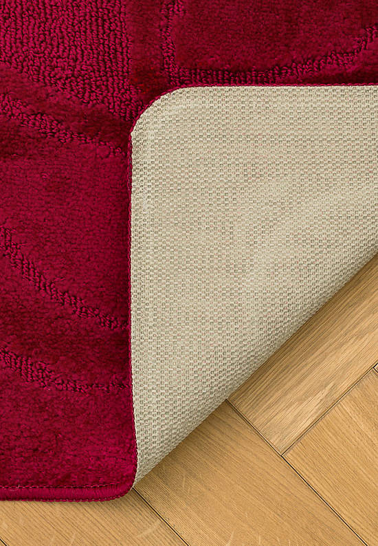 Малиновый комплект ковриков для ванной и туалета Flora 2577 Burgundy PS