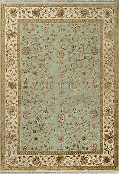 дизайн ковра Kashan gold 103 Green Ivory