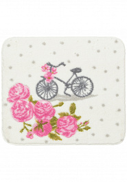 дизайн коврика для ванной Confetti Bath Bella Vintage Bike 05 Dark Pink