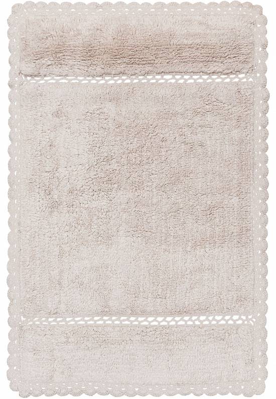 Бежевый коврик для ванной из хлопка Lorinda-Beige
