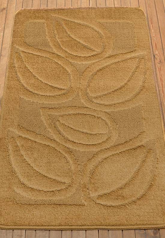 Бежевый коврик для ванной Flora 2519 Dark Beige