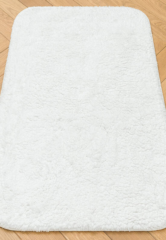 Белый коврик для ванной Organic Soft Light 1601 White