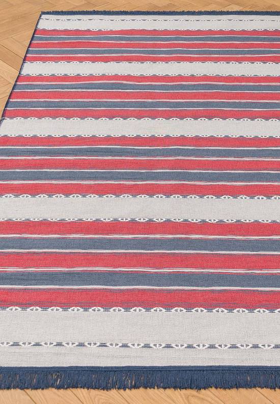 Двусторонний ковер из хлопка ARC 05 Red Navy