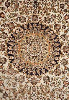 фрагмент ковра Cashmir 243523-Nain beige/green