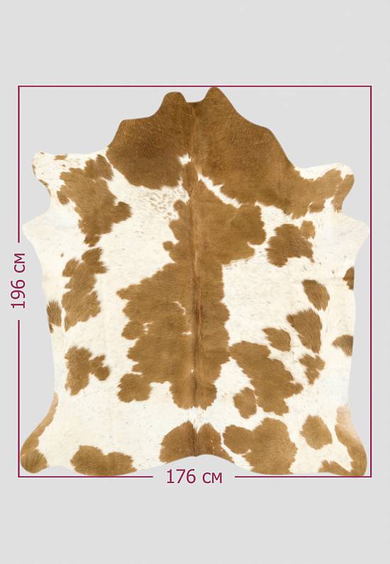 Натуральная шкура коровы Коричнево-белая 1128