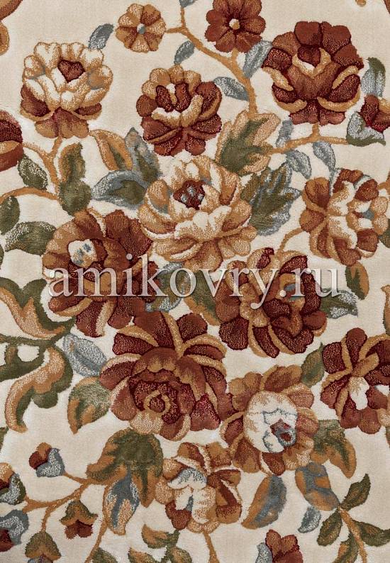 Бельгийский рельефный ковер из вискозы 02C058-Green