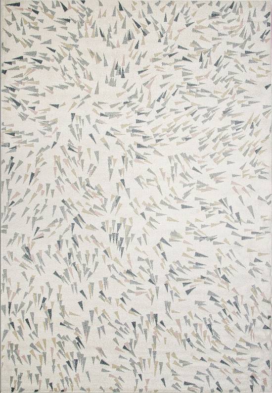 Недорогой современный ковер F009-Cream-Blue