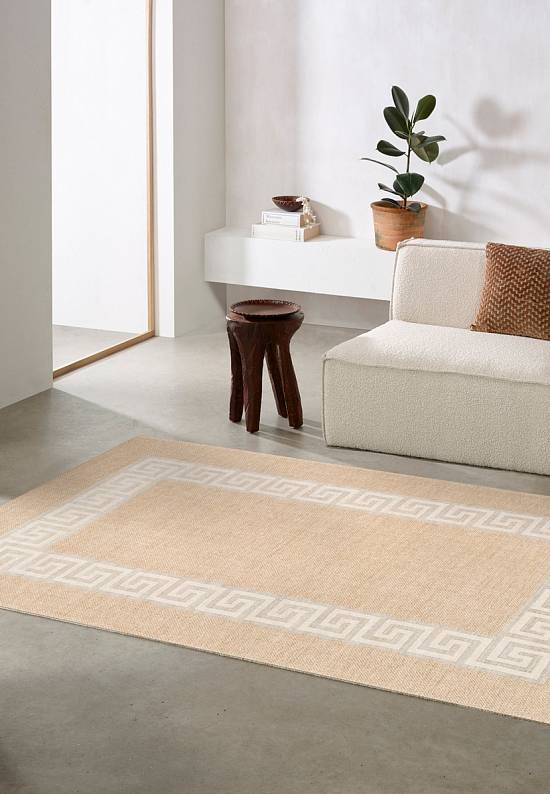 Безворсовый ковер из хлопка BRK 11-Natural White