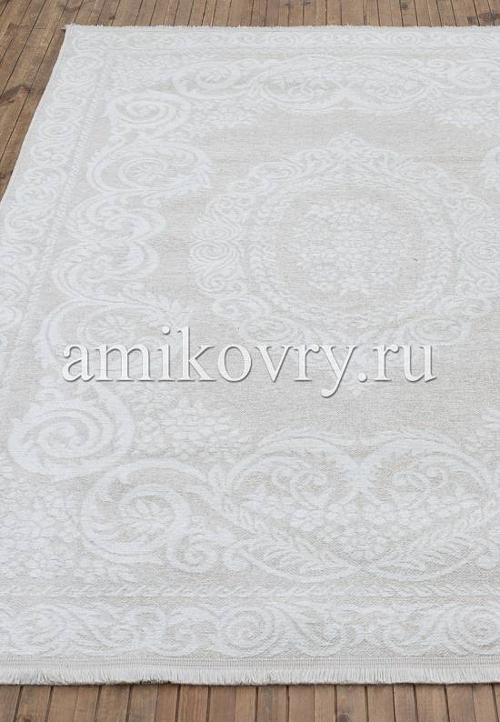 Турецкий безворсовый ковер из акрила 4101 White