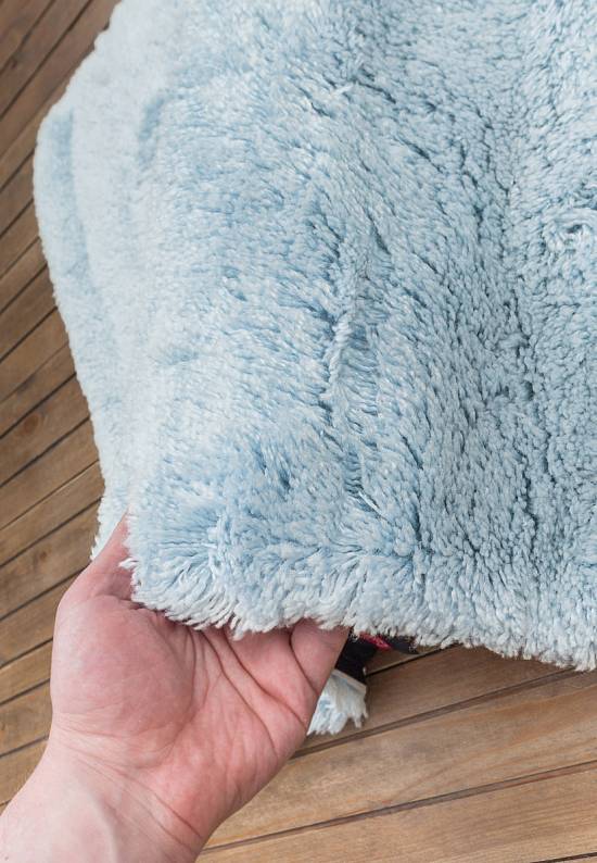 Голубой мягкий коврик для ванной 3505 Pastel Blue