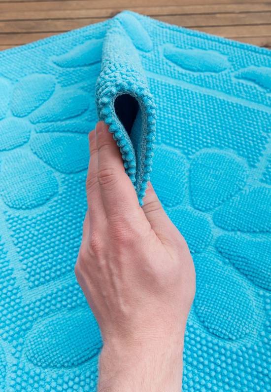Бирюзовый коврик для ванной из хлопка SCTN 10-Turquoise
