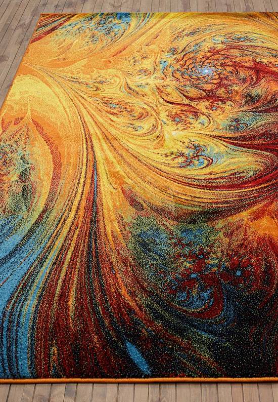 Недорогой синтетический ковер C014-Multicolor