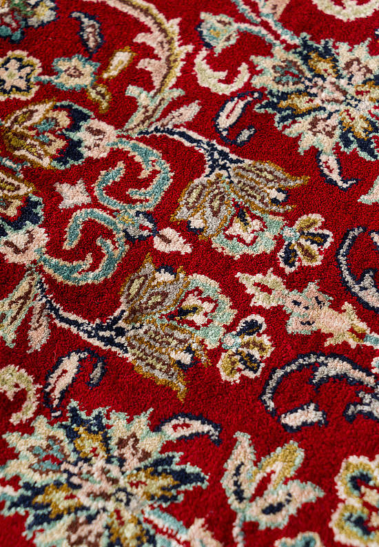 Шелковый ковер ручной работы из Индии Afshar Red Beige