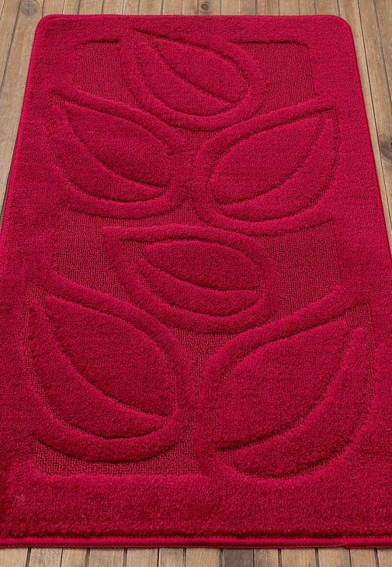 Красный коврик для ванной  Flora 2577 Burgundy