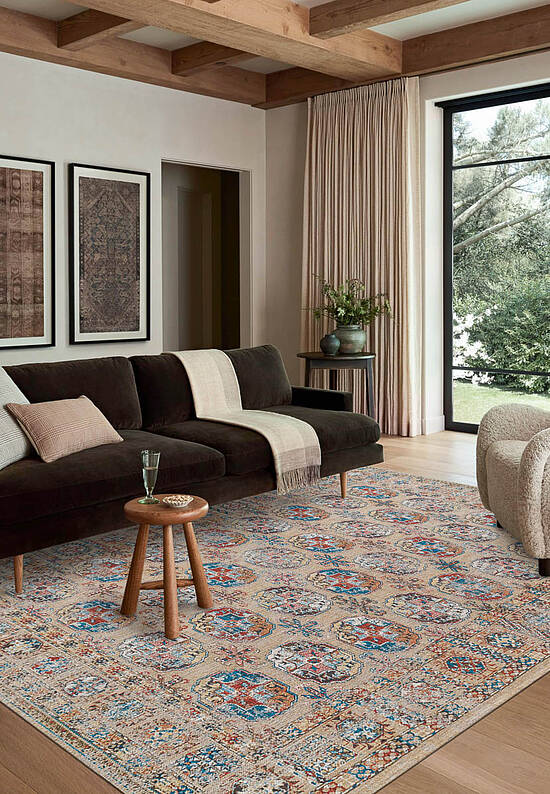 Винтажный безворсовый ковер LM6080-L397