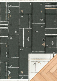 дизайн двустороннего безворсового ковра Arya AR 41 Cream Black