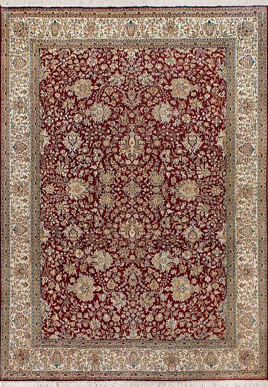 Шелковый ковер ручной работы 241676-Shah Abas red/beige