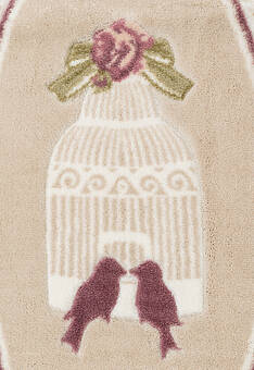 фрагмент коврика для ванной Confetti Bath Bella Bird Cage 02 Beige