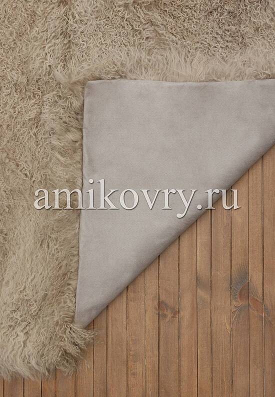 Тибетская овчина олива с подкладкой