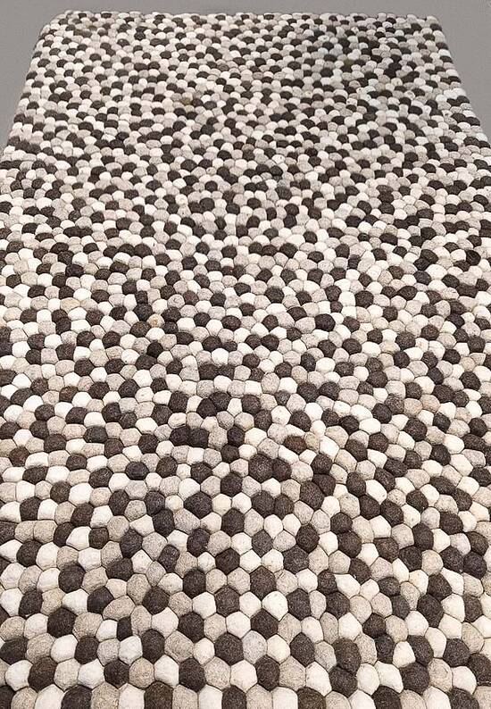 Ковер ручной работы с рельефом Pebble Rug/Backing-Natural discount1